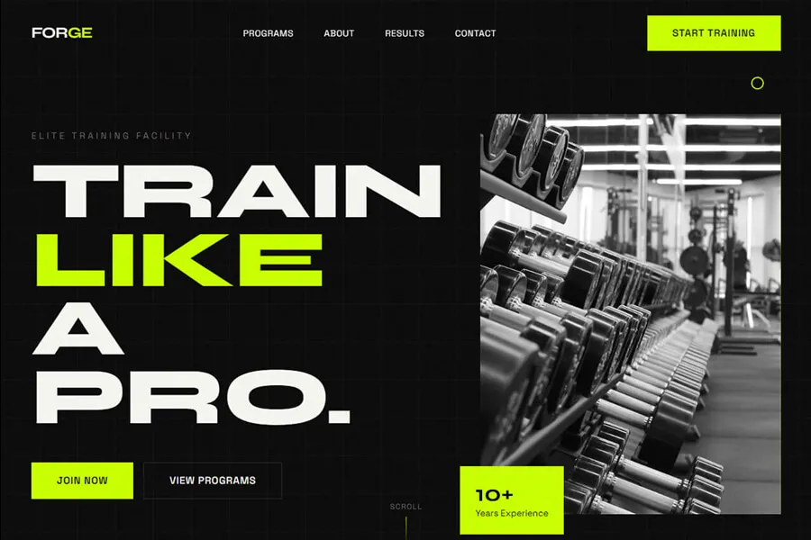 FORGE - Premium Gym  Fitness Landing Page